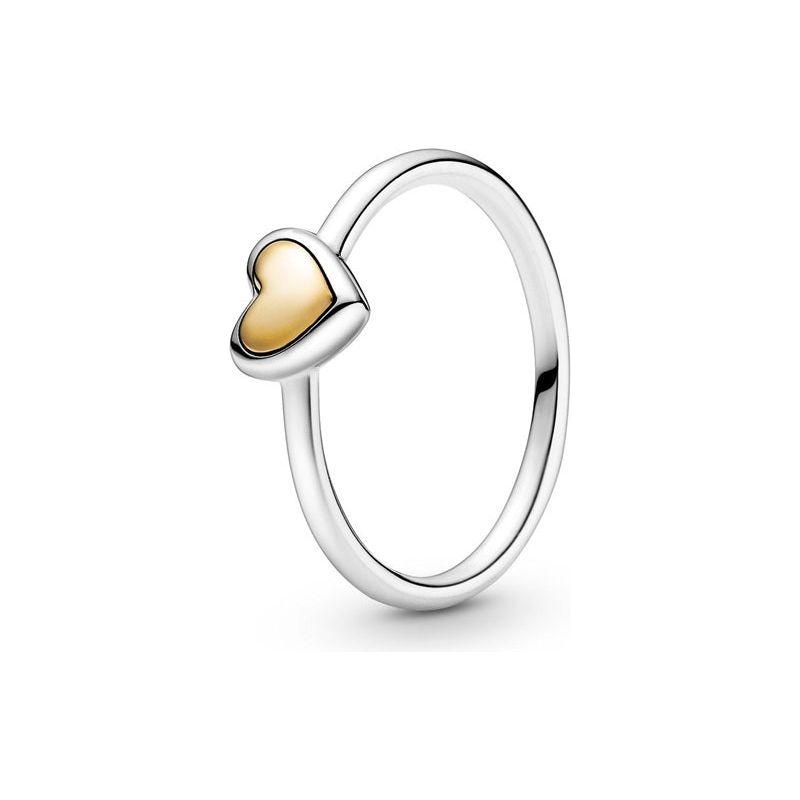 PANDORA JEWELS Mod. GOLDEN HEART - RING - Size 52 Ring PANDORA