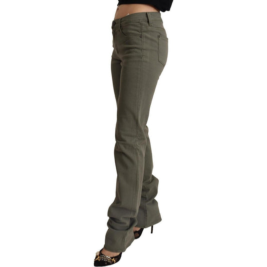 Ermanno Scervino Chic Grey Low Waist Skinny Jeans Ermanno Scervino