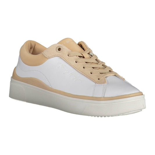 Tommy Hilfiger White Leather Women Sneaker Tommy Hilfiger