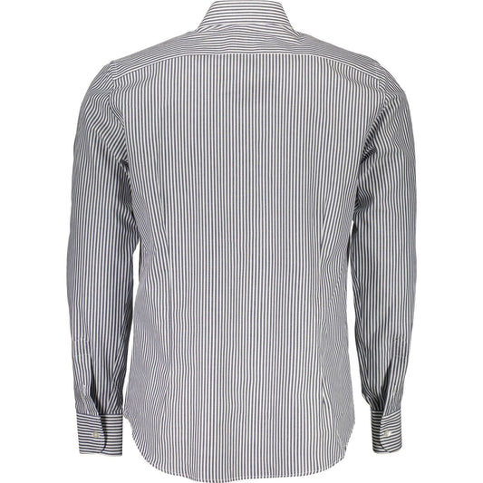 La Martina Blue Cotton Men Shirt La Martina