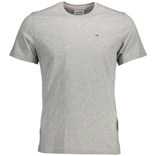 Tommy Hilfiger Gray Cotton Men T-Shirt Tommy Hilfiger