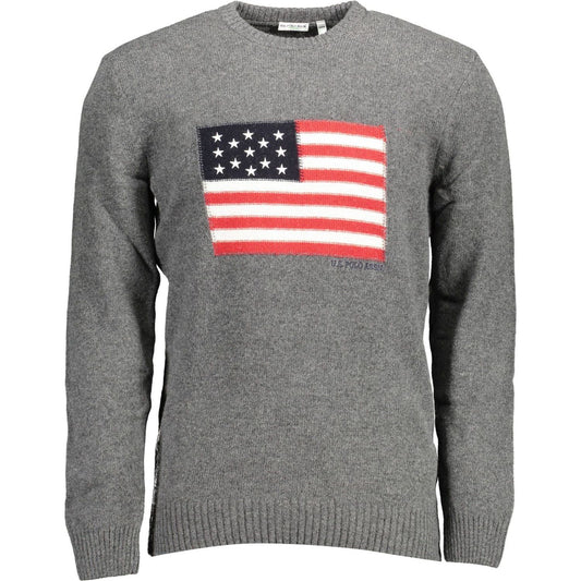 U.S. POLO ASSN. Gray Wool Men Sweater