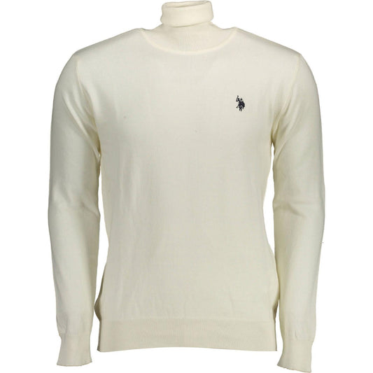 U.S. POLO ASSN. White Cotton Men Sweater