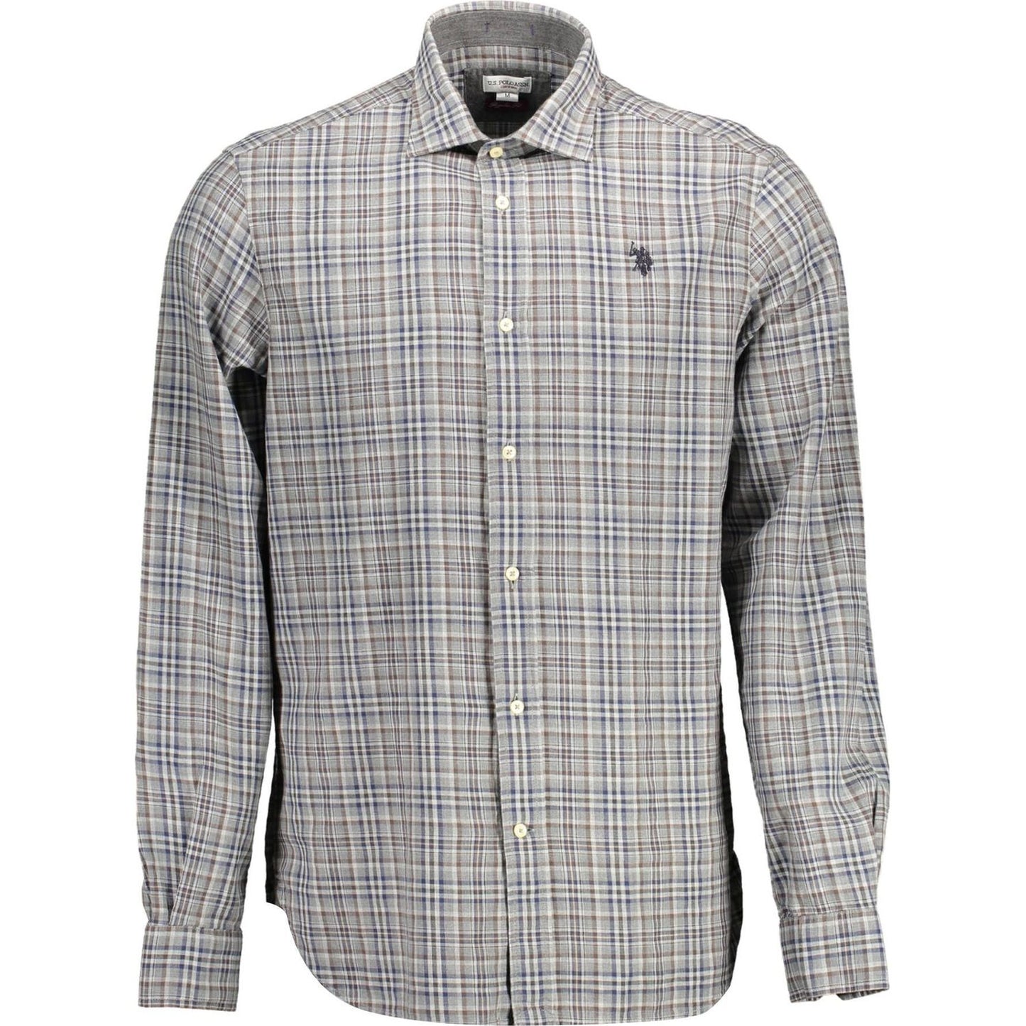 U.S. POLO ASSN. Gray Cotton Men Shirt U.S. POLO ASSN.