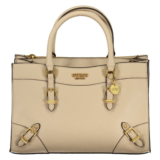 Guess Jeans Beige Polyethylene Women Handbag Guess Jeans