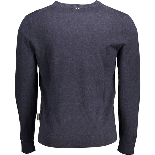 Napapijri Blue Cotton Men Sweater Napapijri