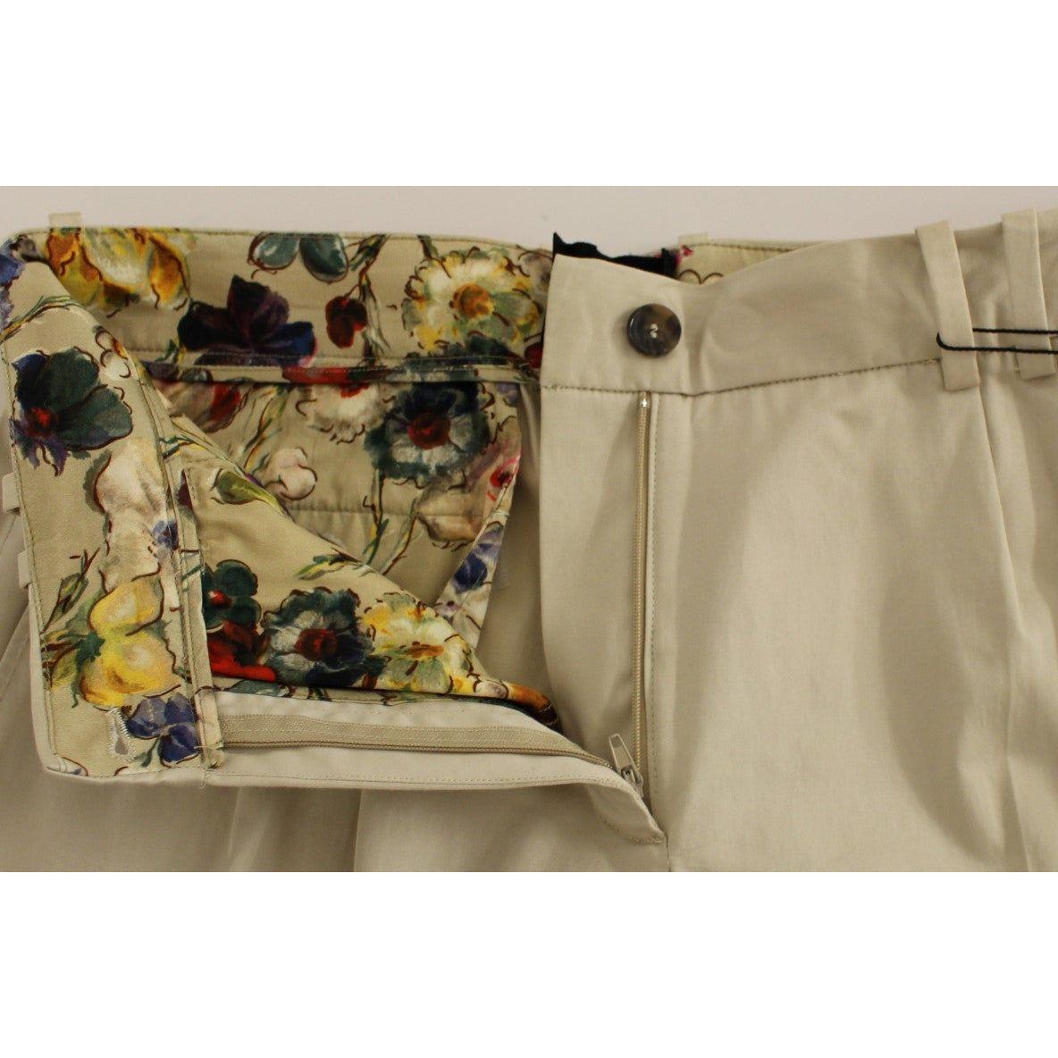 Dolce & Gabbana Beige Cotton Chinos Pants
