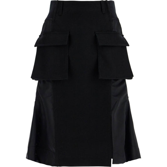 Sacai 'hybrid nylon and wool skirt' Skirts Sacai