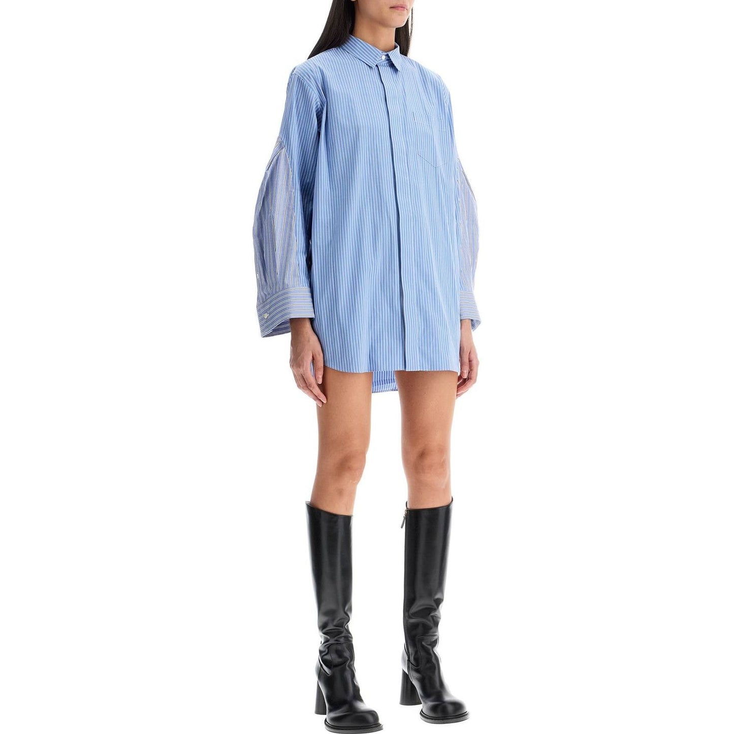 Sacai mini poplin blouse in chem Dresses Sacai