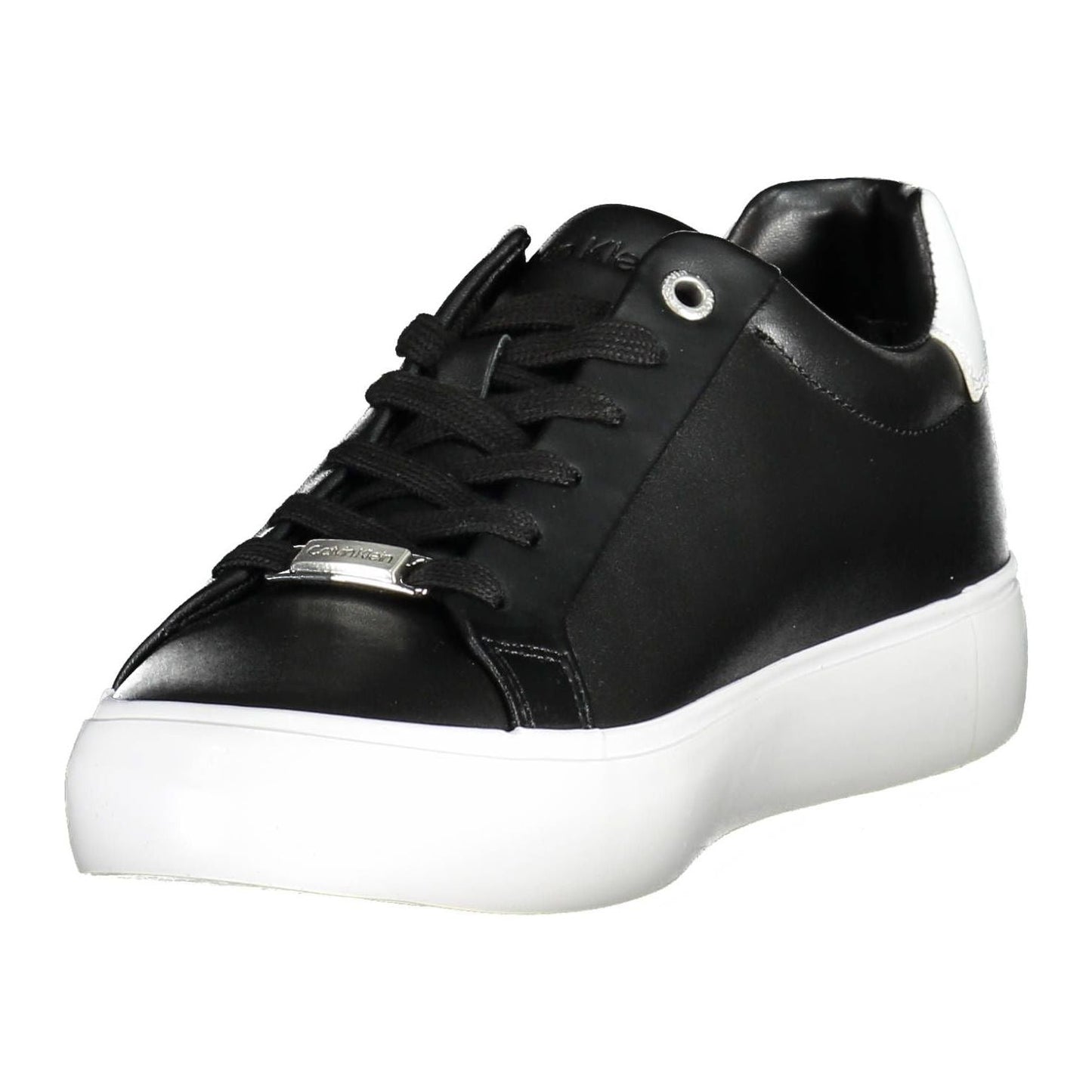 Calvin Klein Black Leather Women Sneaker Calvin Klein