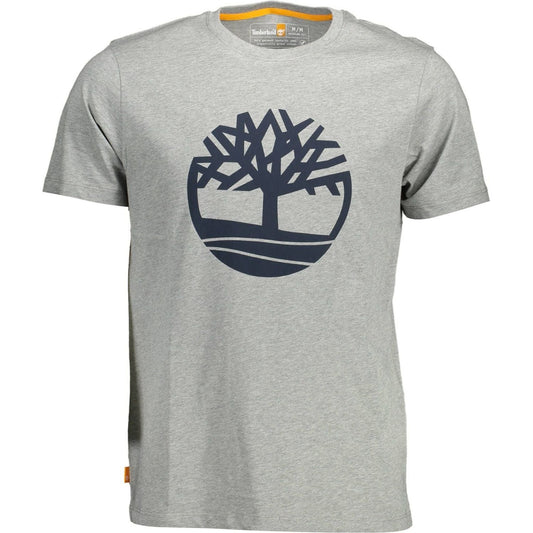 Timberland Gray Cotton Men T-Shirt Timberland