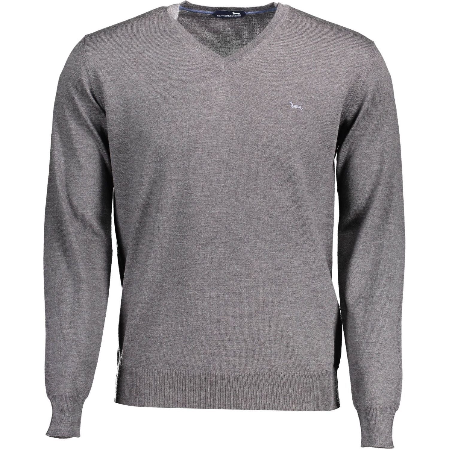 Harmont & Blaine Gray Wool Men Sweater