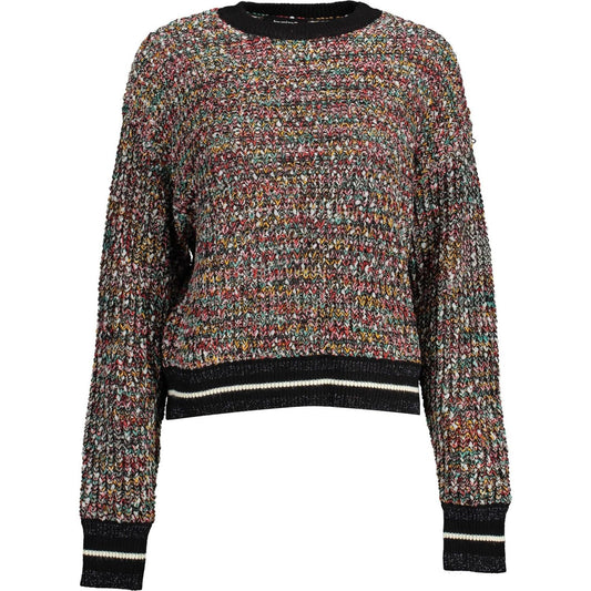 Desigual Enigmatic Black Sweater with Contrasting Details Desigual