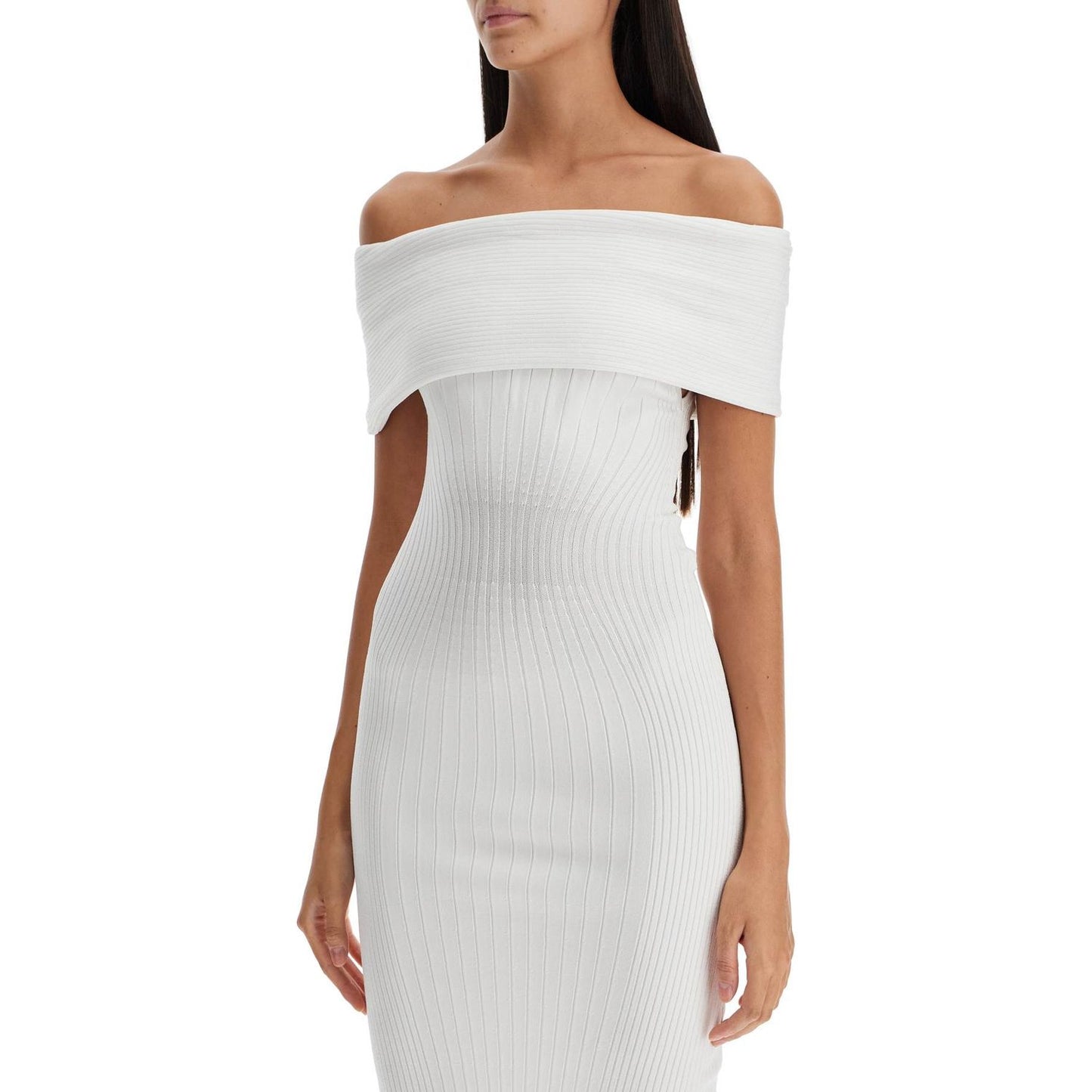 Mugler off-shoulder midi dress Dresses Mugler