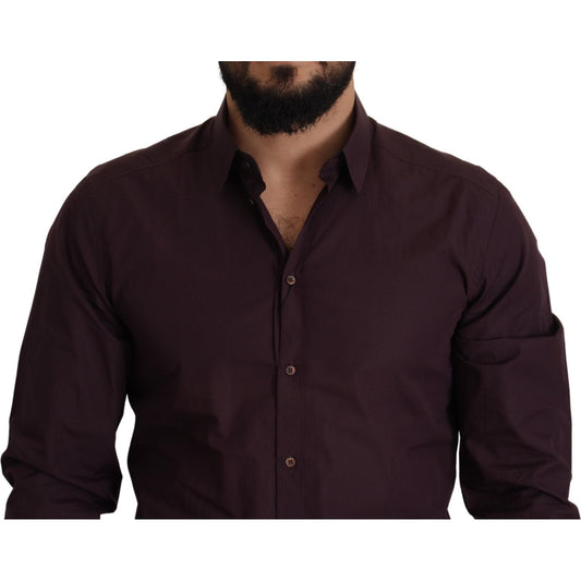 Dolce & Gabbana Regal Purple Slim Fit Dress Shirt Dolce & Gabbana