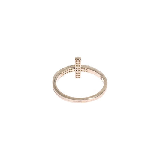 Nialaya Silver CZ Cross Statement Ring Ring Nialaya