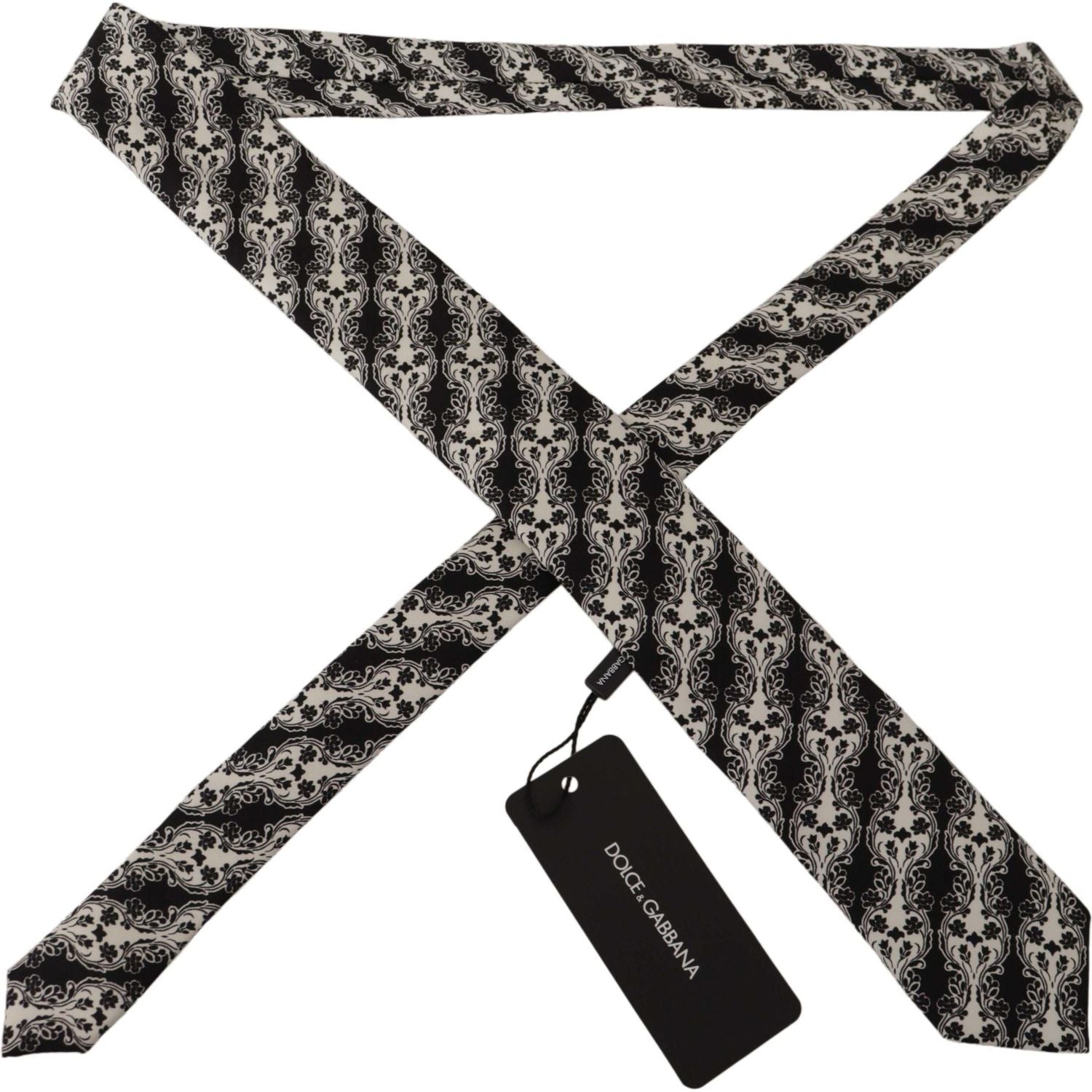 ربطة عنق من الحرير بطبعة زهور أنيقة من دولتشي آند غابانا