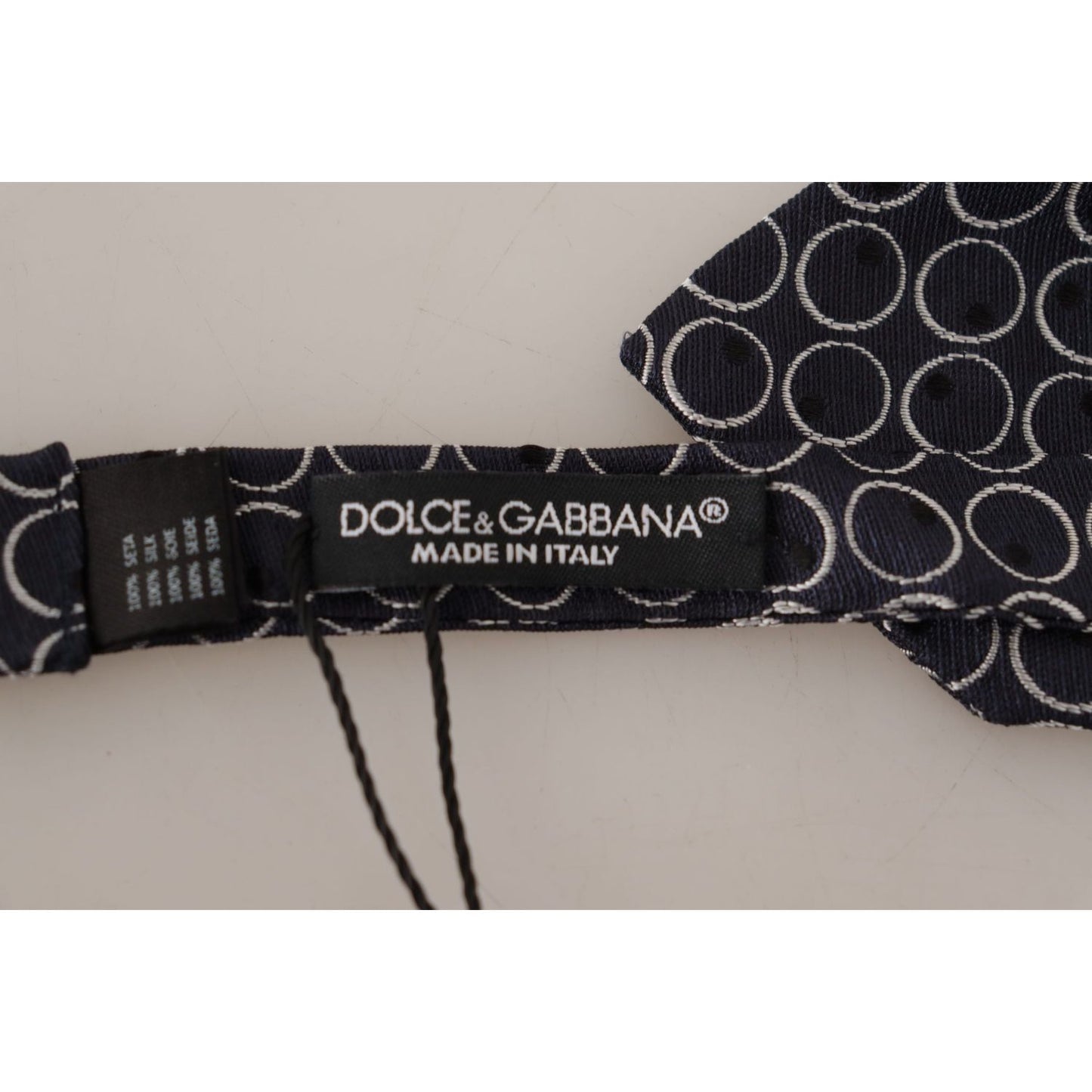 Dolce & Gabbana Elegant Black and White Silk Bow Tie Dolce & Gabbana