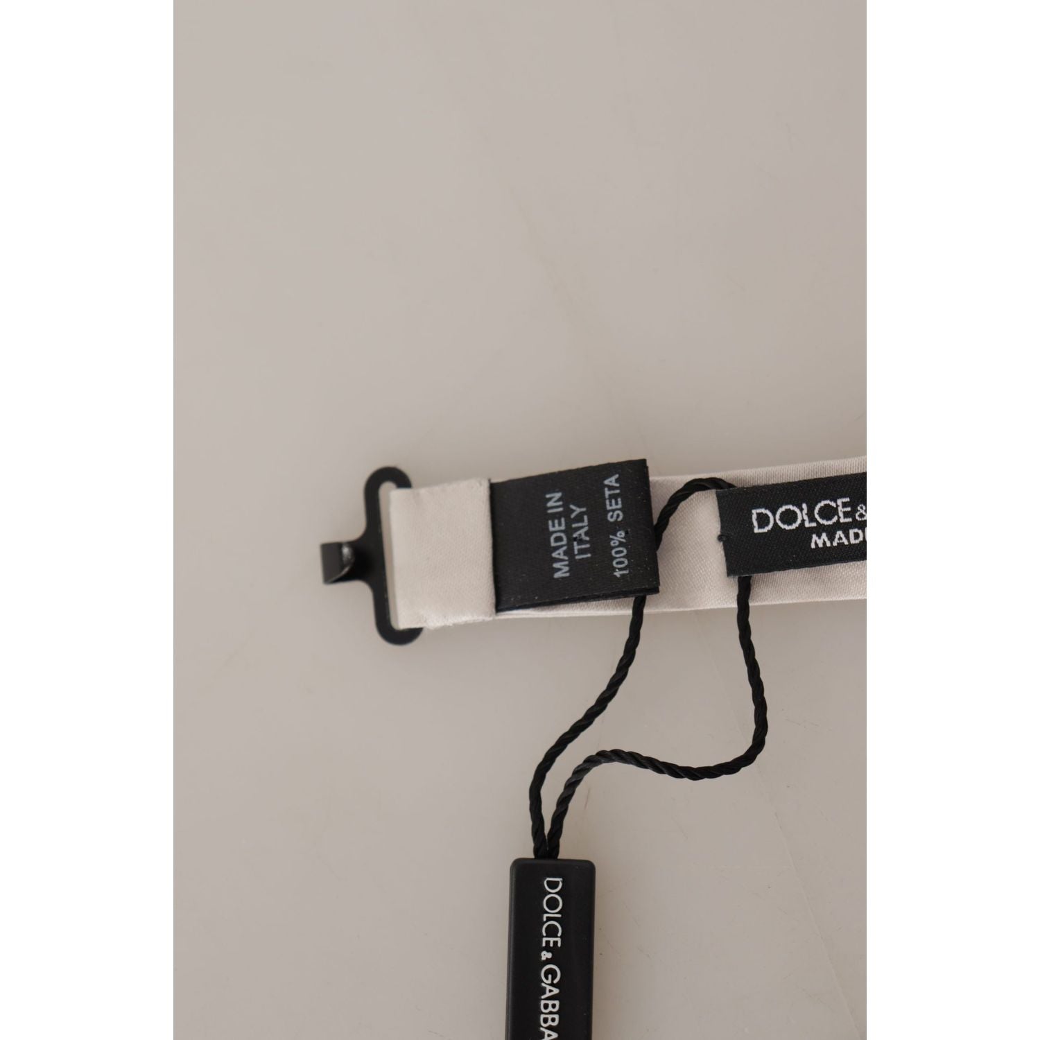 Dolce & Gabbana Gray 100% Silk Adjustable Neck Papillon Tie