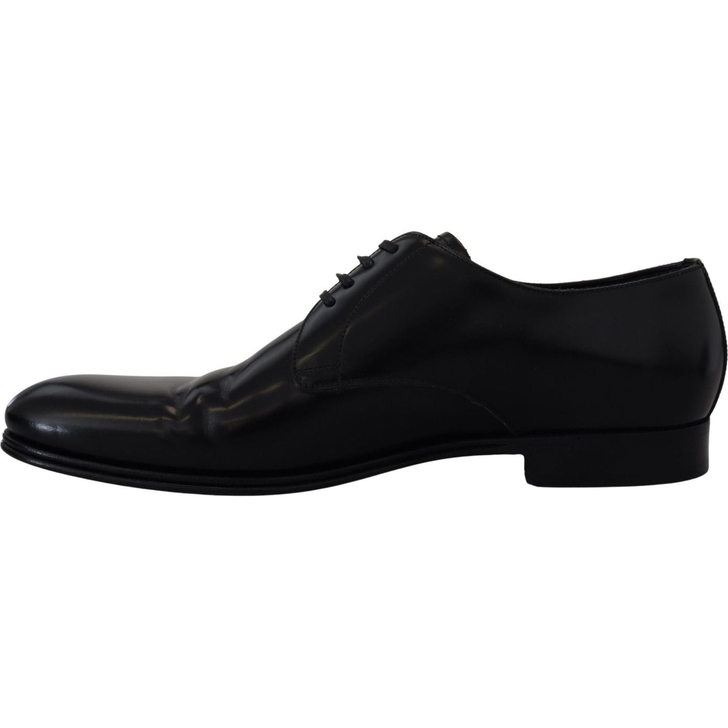 Dolce & Gabbana Elegant Black Leather Derby Shoes Dolce & Gabbana