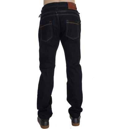 Acht Blue Cotton Regular Straight Fit Jeans
