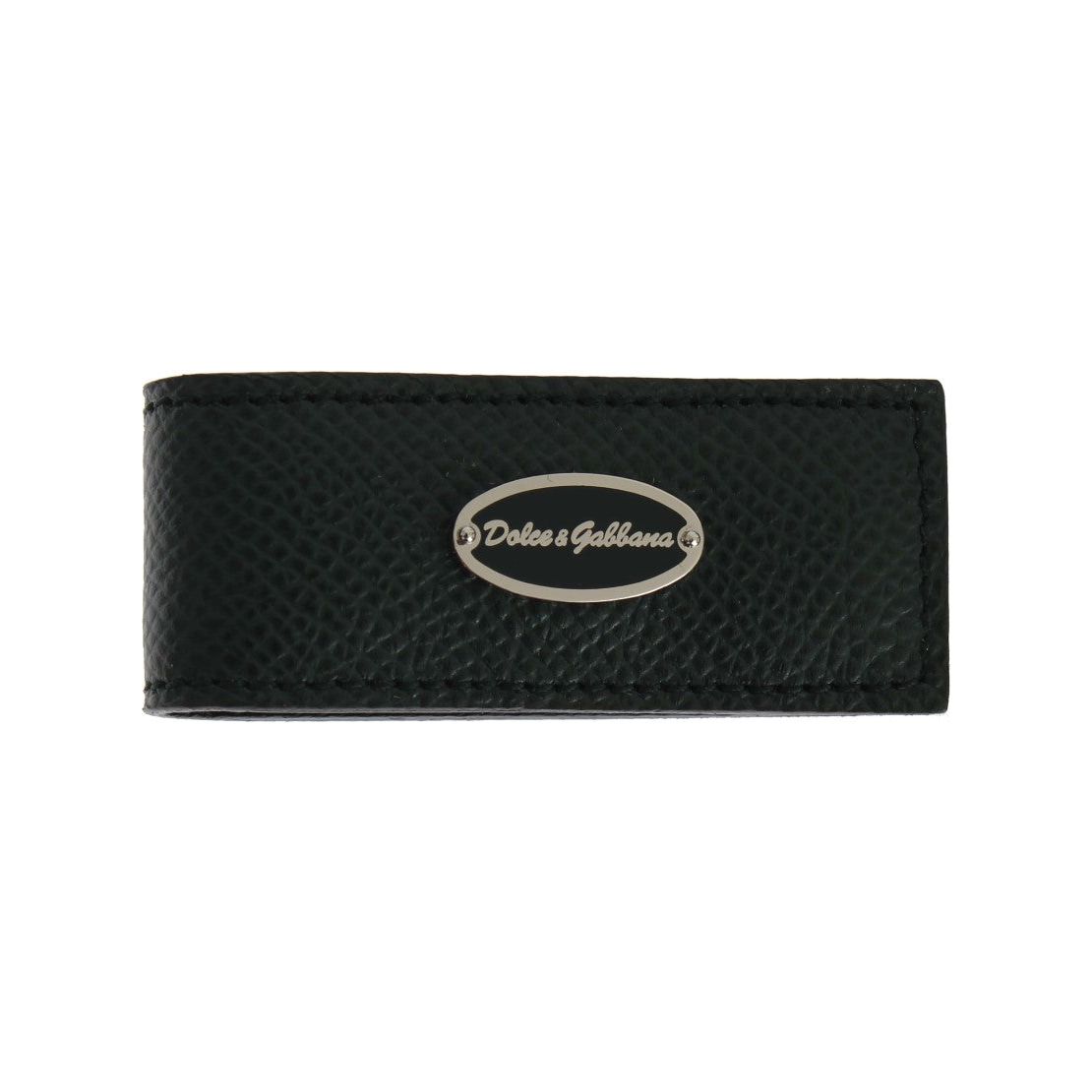 Dolce & Gabbana Elegant Green Leather Money Clip Money Clip Dolce & Gabbana