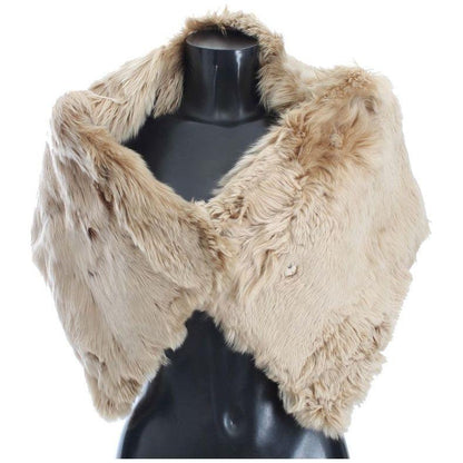 Dolce & Gabbana Beige Alpaca Collar Scarf