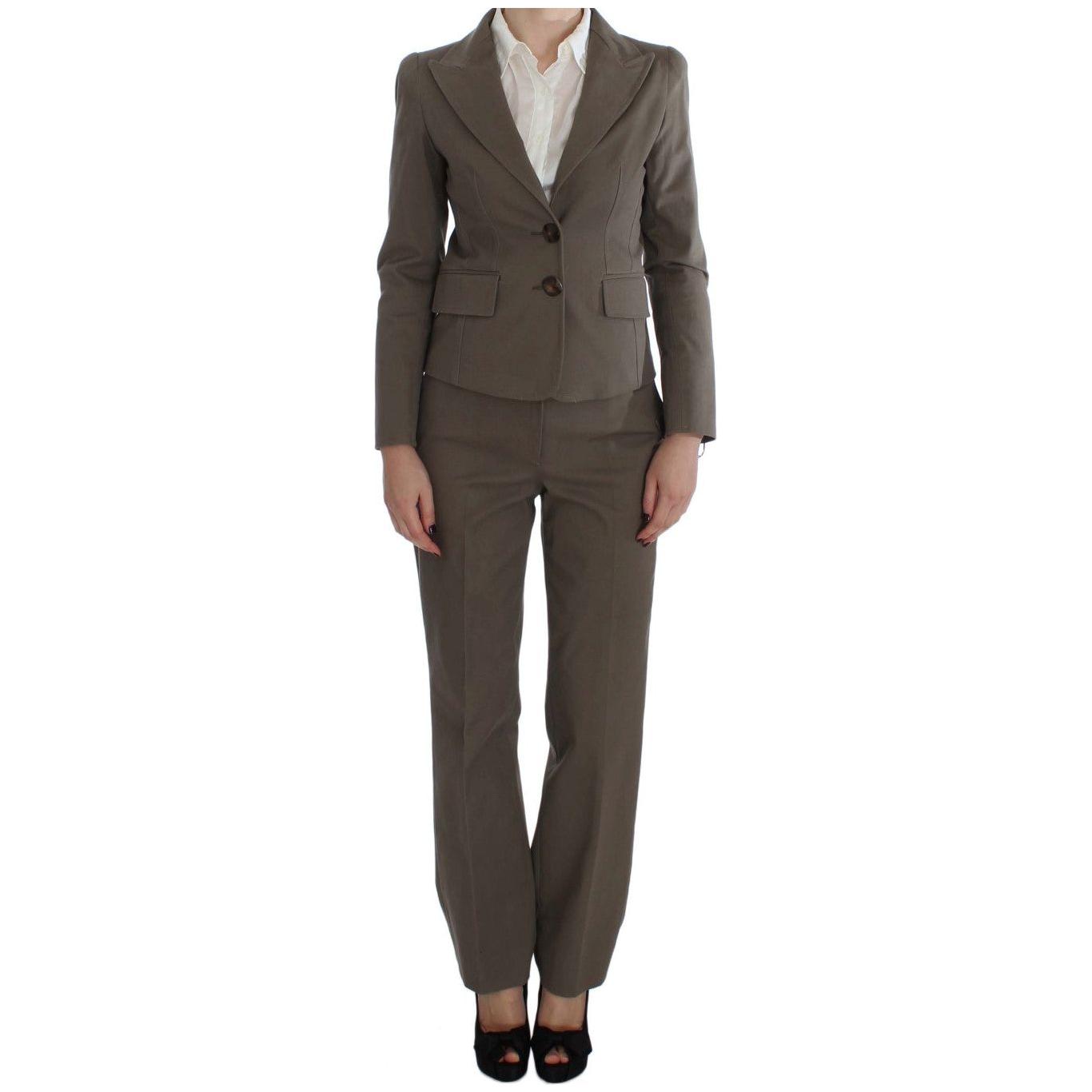 BENCIVENGA Beige Wool-Cotton Suit Set Chic Elegance BENCIVENGA