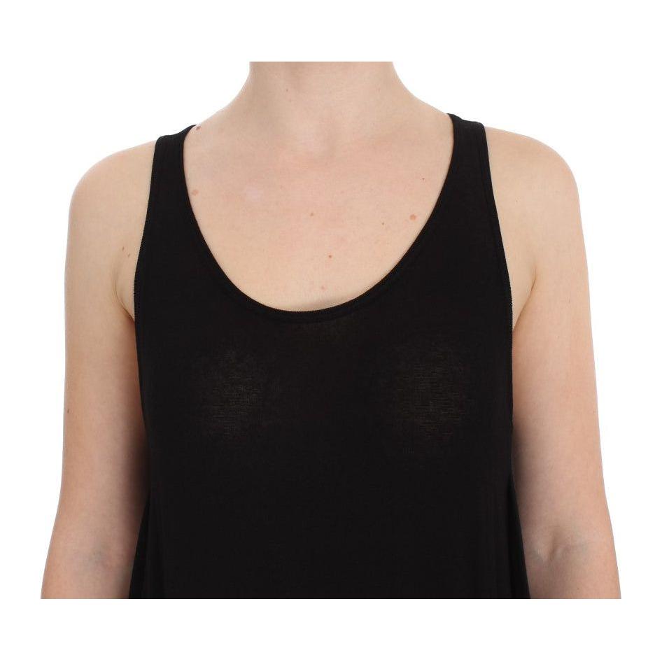 PLEIN SUD Black Stretch Sleeveless Blouse