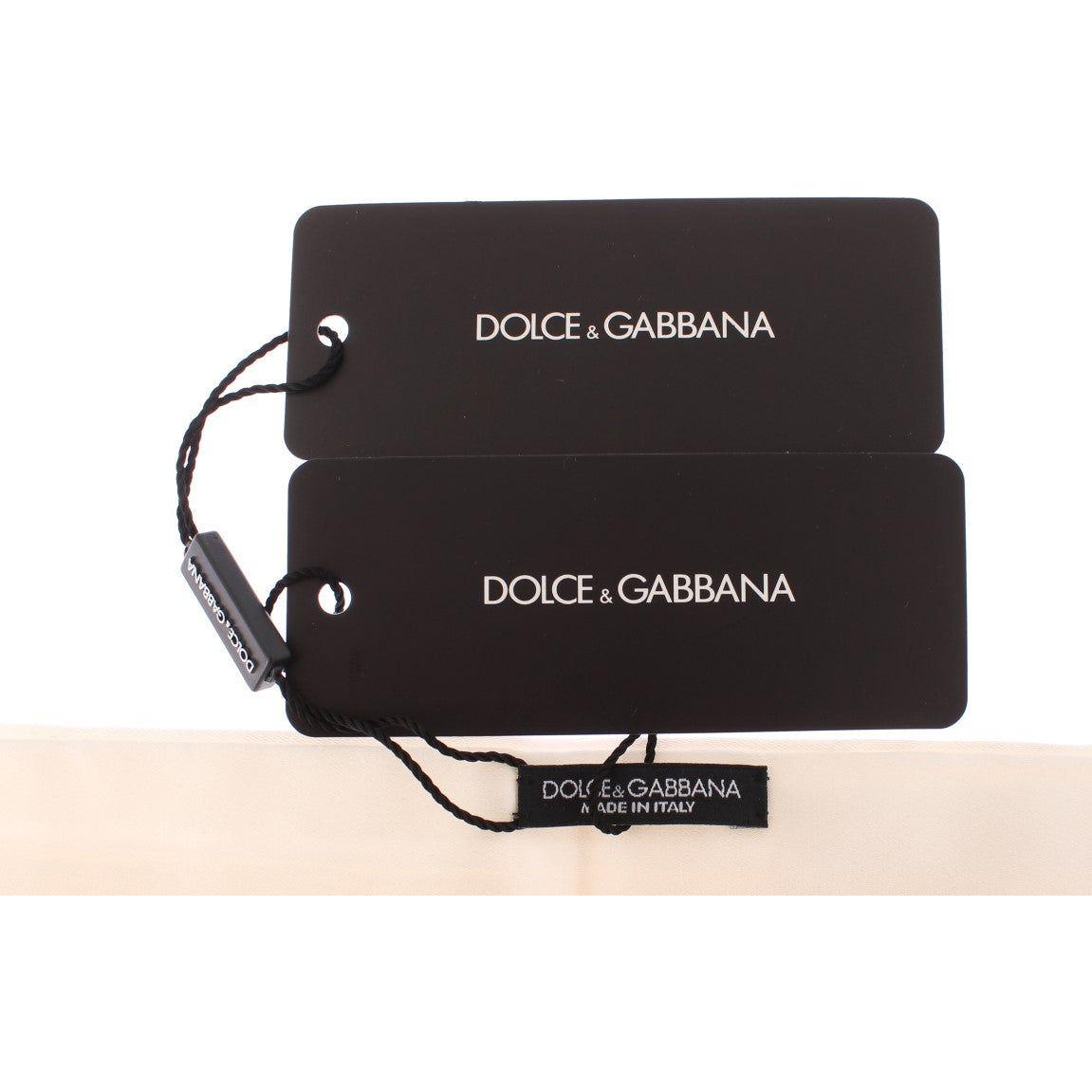 Dolce & Gabbana Elegant White Silk Cummerbund Dolce & Gabbana