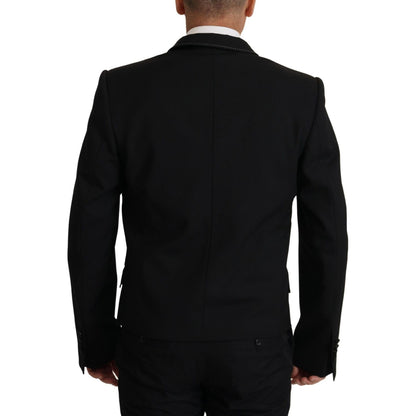 Dolce & Gabbana Black Double Breasted Coat Blazer Jacket