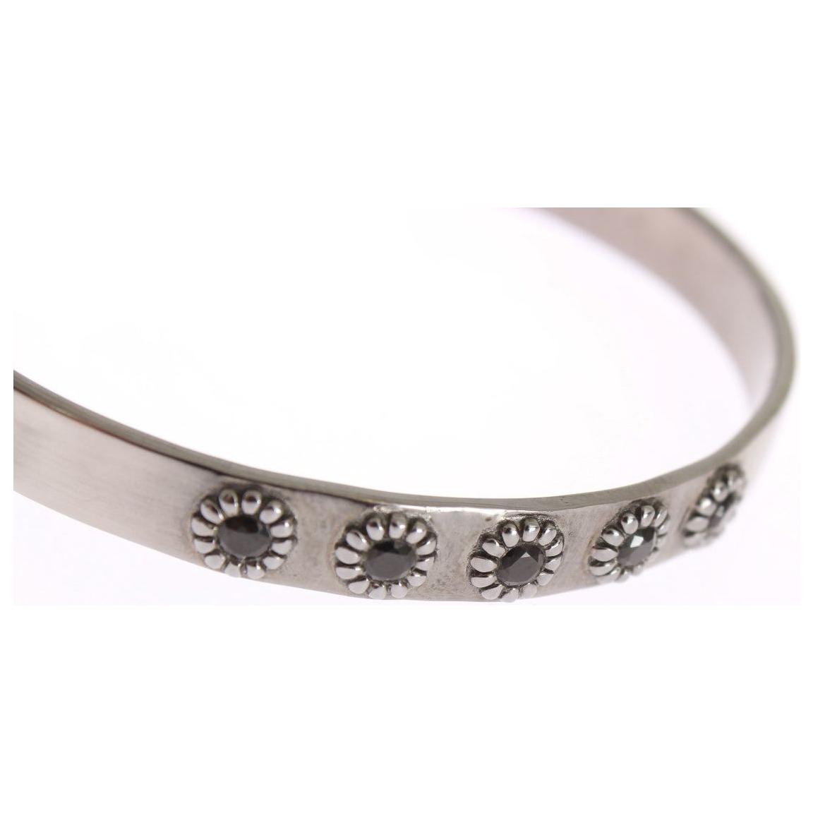 Chic Nialaya Silver CZ Bangle for Her Nialaya