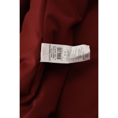 Dolce & Gabbana Red Wool Double Breasted Coat Jacket