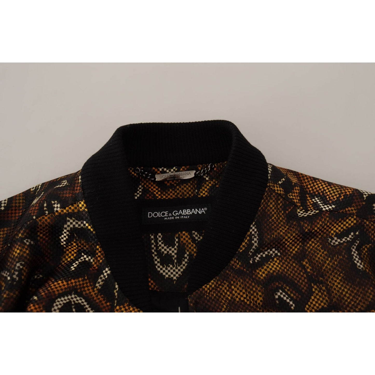 Dolce & Gabbana Elegant Brown Blouson Jacket Dolce & Gabbana