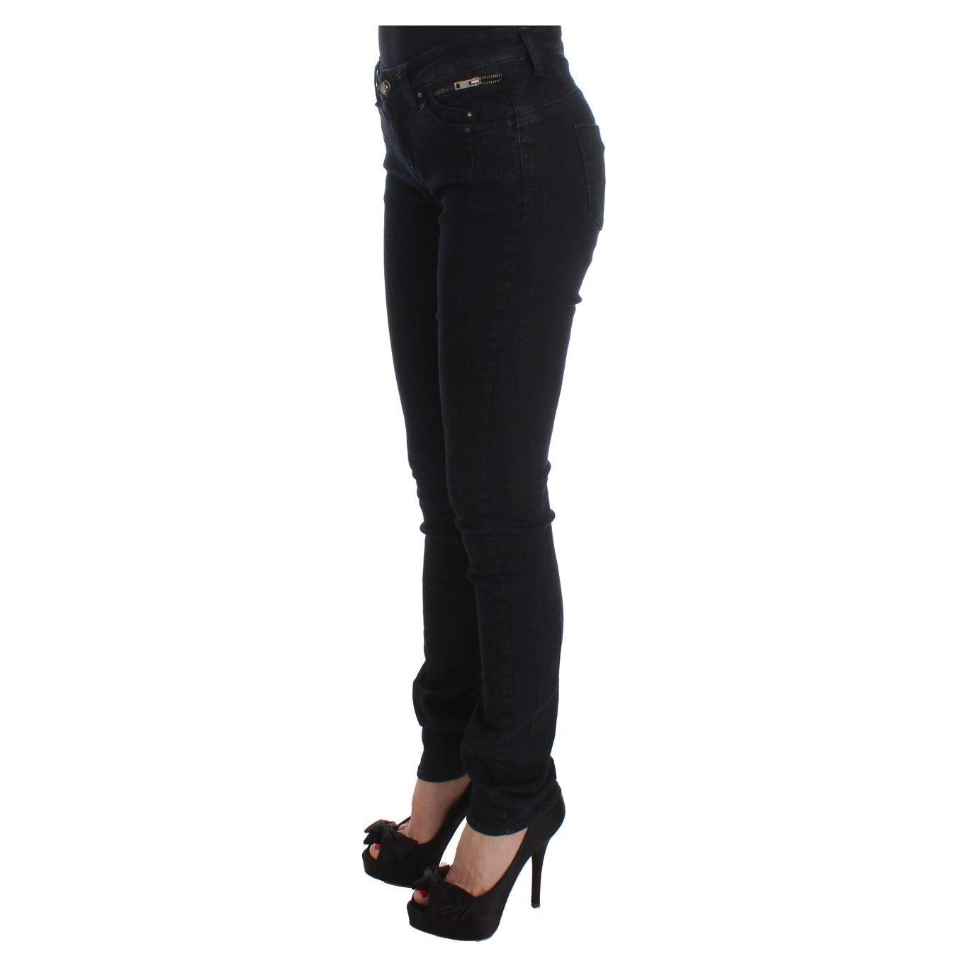 Costume National Black Cotton Slim Fit Denim Jeans