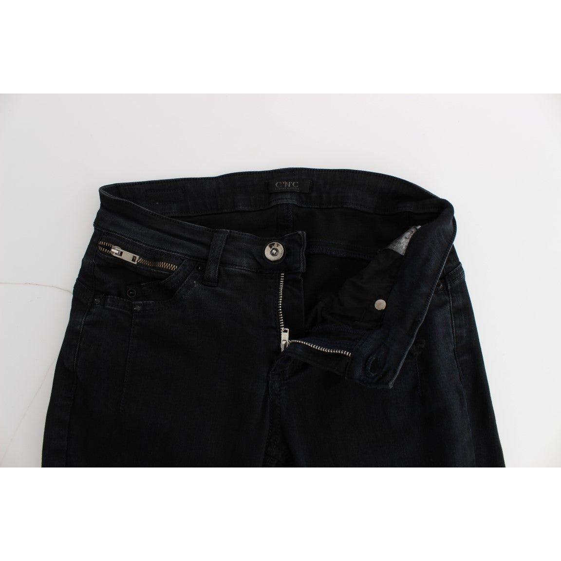 Costume National Black Cotton Slim Fit Denim Jeans