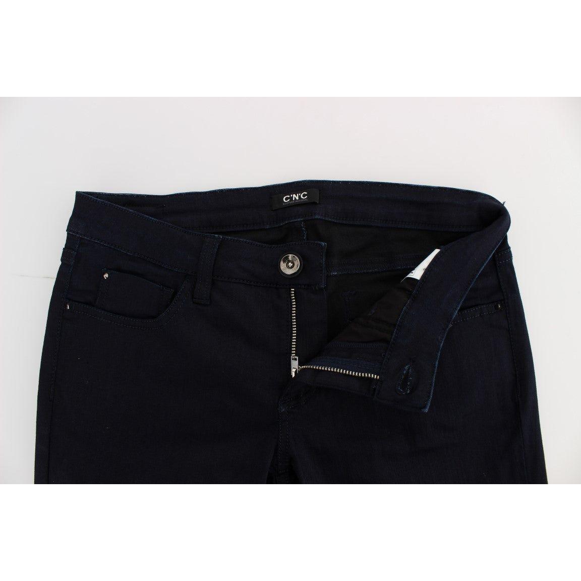 Costume National Blue Cotton Blend Slim Fit Jeans