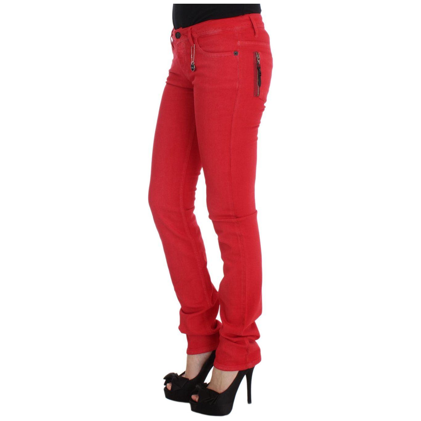 Costume National Chic Red Slim Fit Jeans Costume National