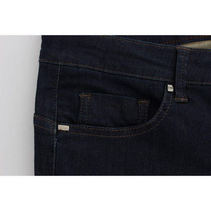 Costume National Blue Cotton Blend Slim Fit Jeans