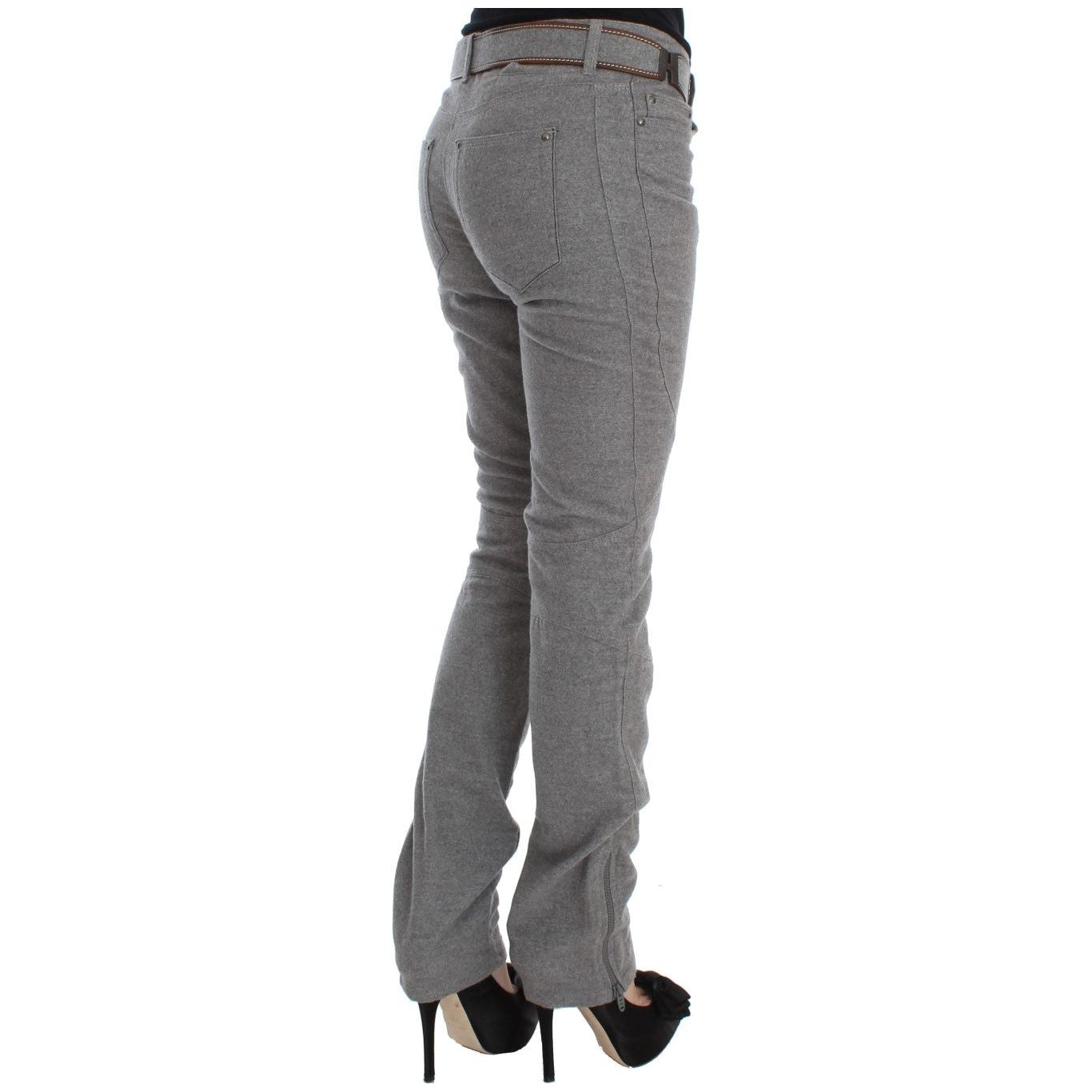 Ermanno Scervino Chic Gray Casual Cotton Pants Ermanno Scervino