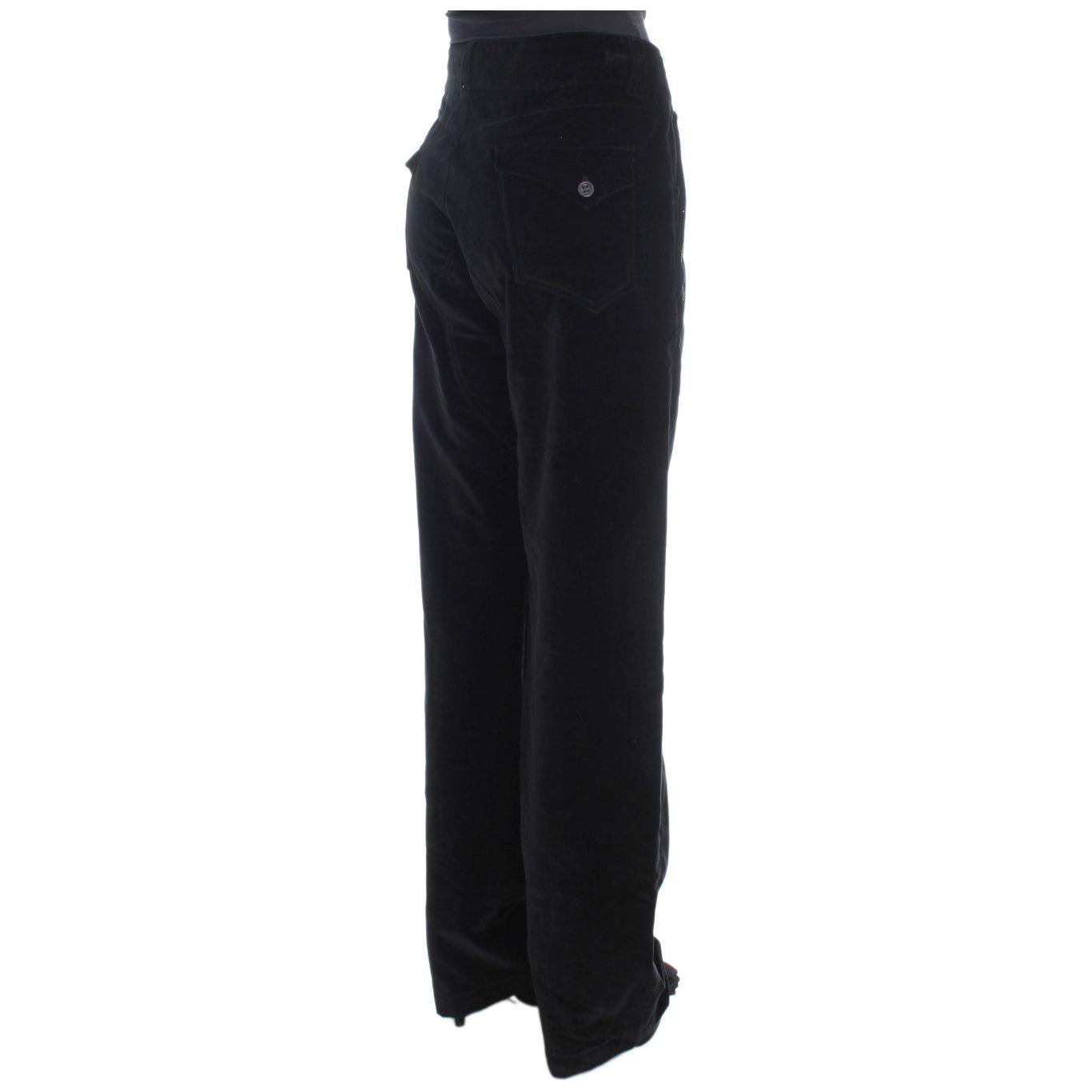 Ermanno Scervino Chic Black Straight Fit Cotton Jeans Jeans & Pants Ermanno Scervino