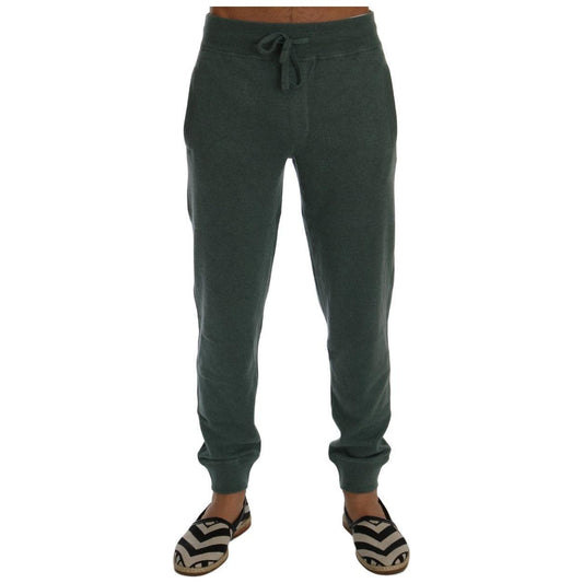 Dolce & Gabbana Green Cashmere Training Pants