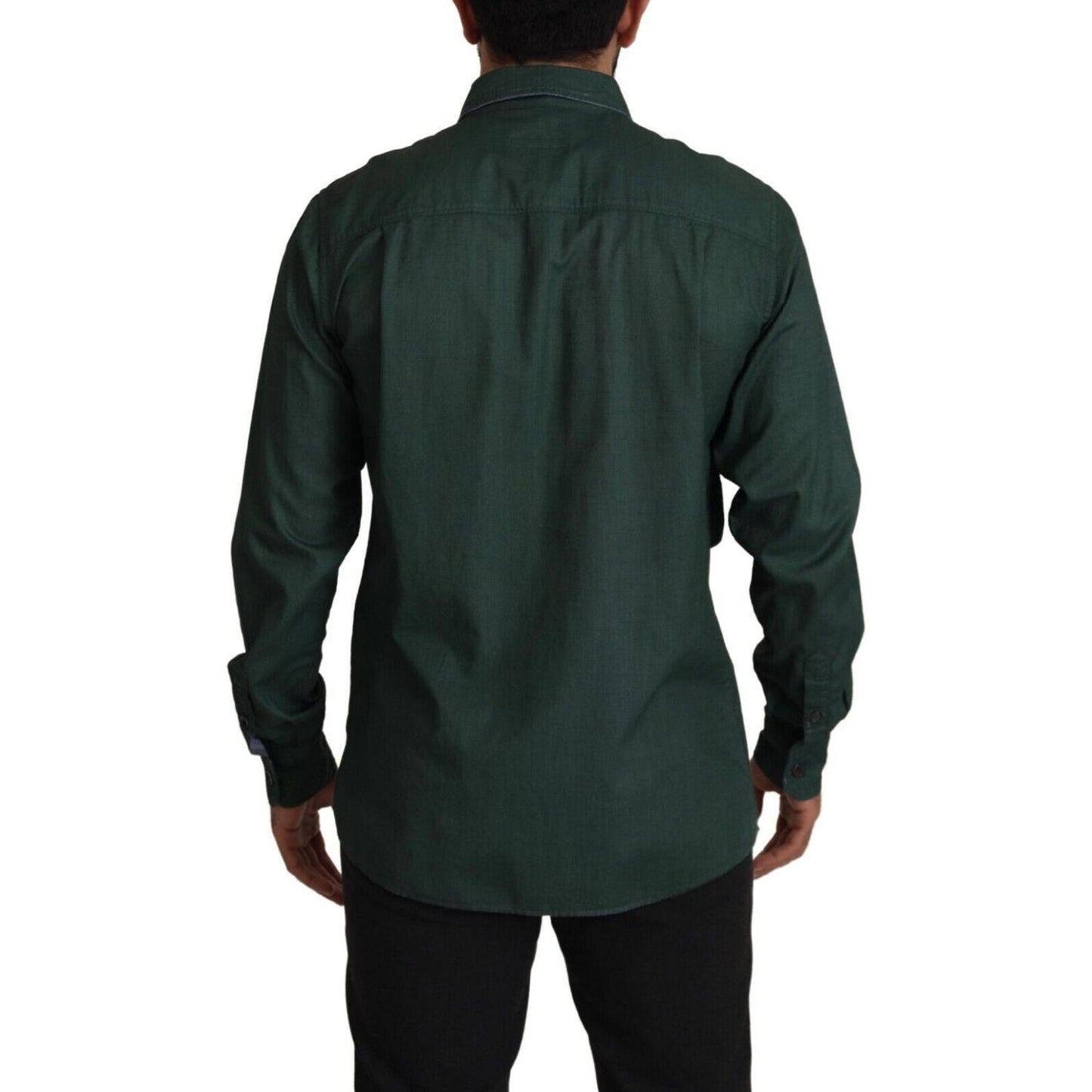 Dolce & Gabbana Emerald Elegance Slim Fit Casual Shirt Dolce & Gabbana