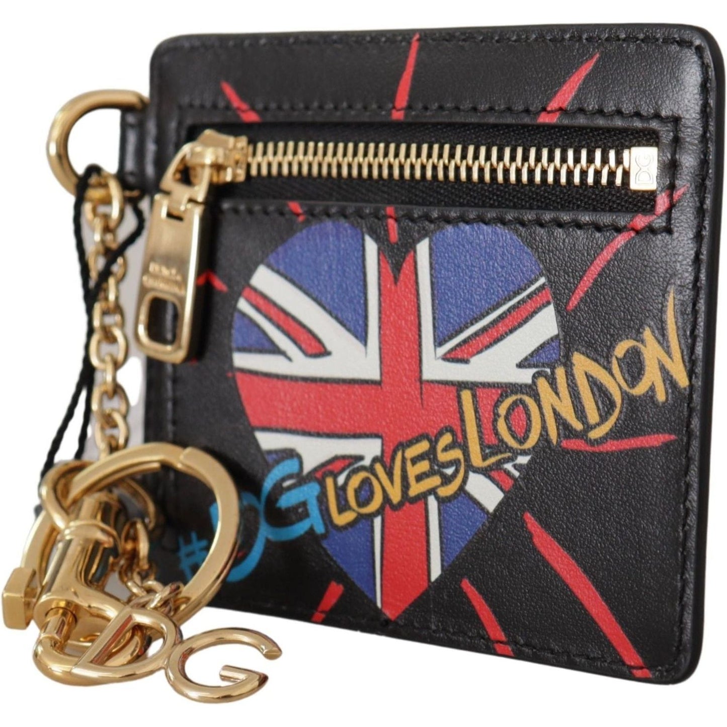 Dolce & Gabbana Elegant Leather Coin Wallet With Keyring Dolce & Gabbana