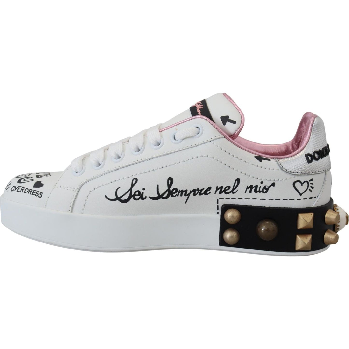 Dolce & Gabbana Queen Crown Chic Leather Sneakers Dolce & Gabbana