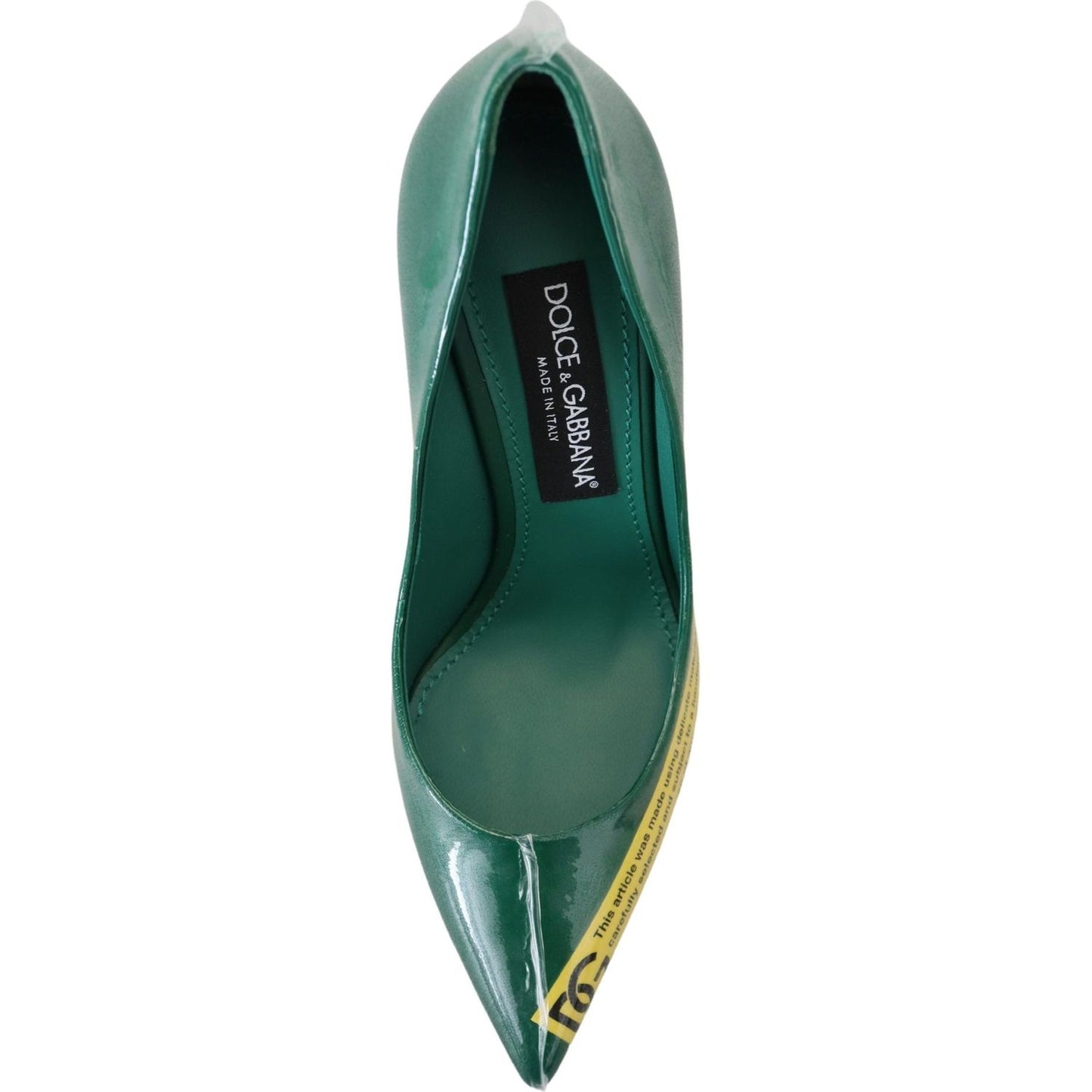 Dolce & Gabbana Emerald Elegance Leather Heels Pumps Dolce & Gabbana