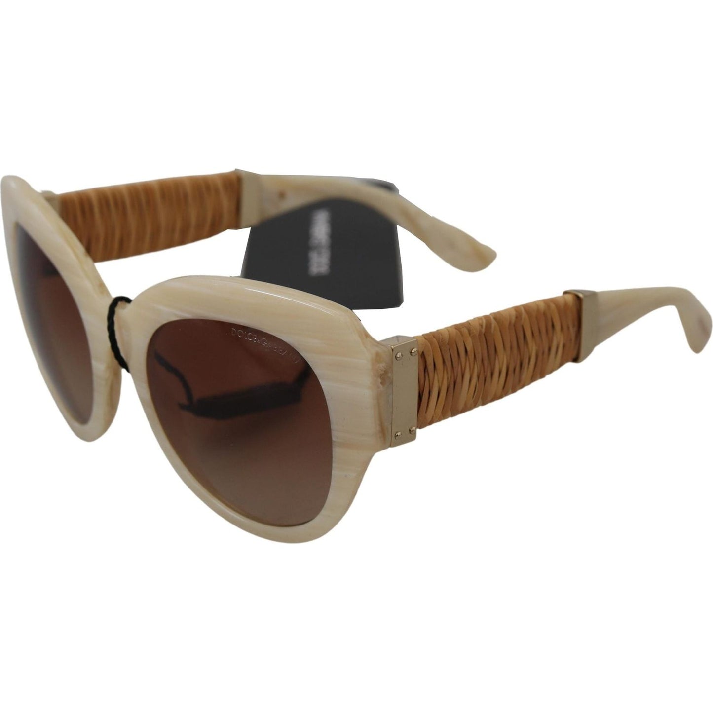 Dolce & Gabbana Beige Chic Acetate Women's Sunglasses Dolce & Gabbana