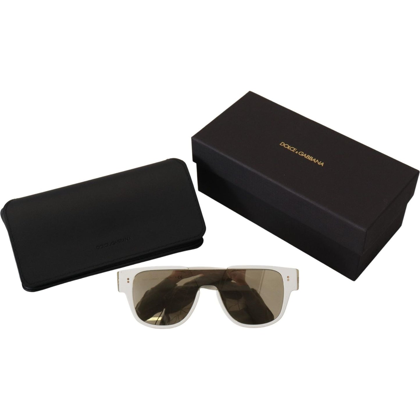 Dolce & Gabbana Elegant White Acetate Sunglasses for Women Dolce & Gabbana