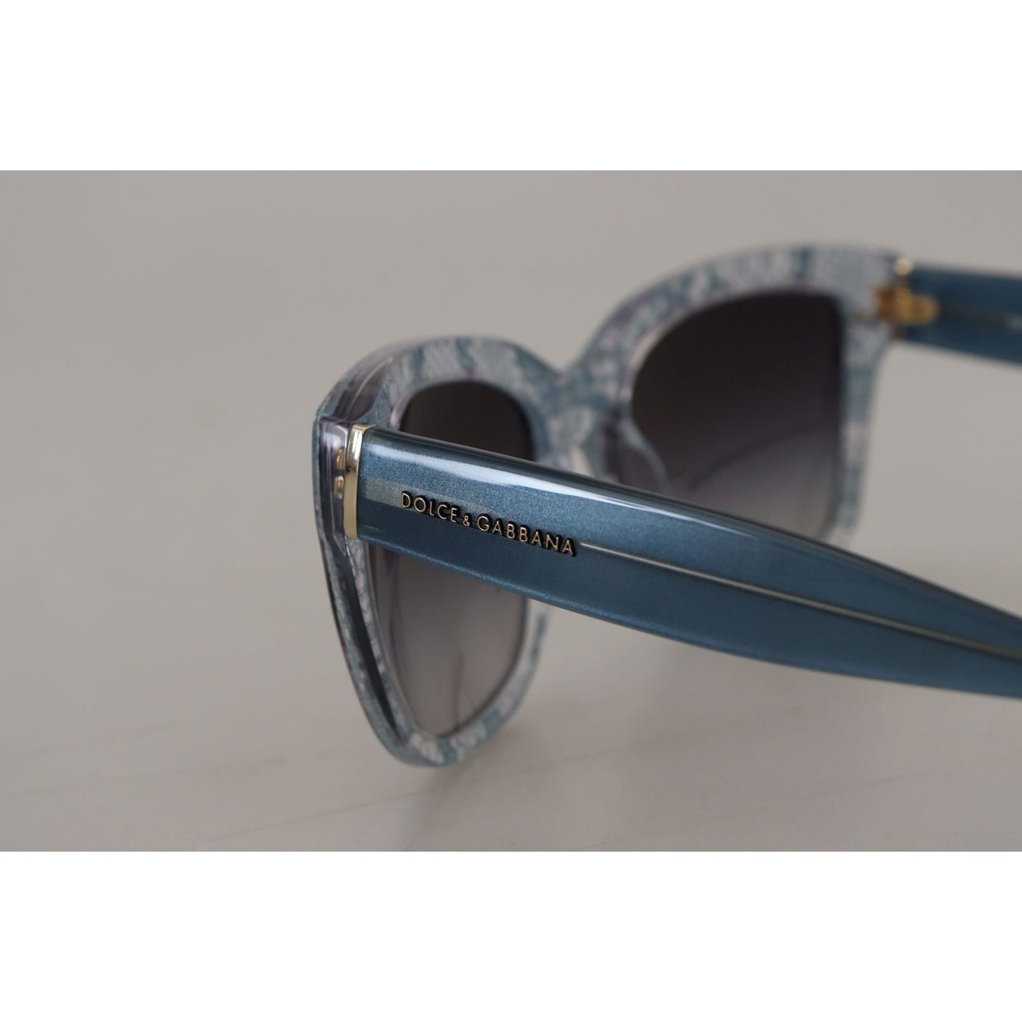 Dolce & Gabbana Blue Lace Acetate Rectangle Shades DG4226 Sunglasses