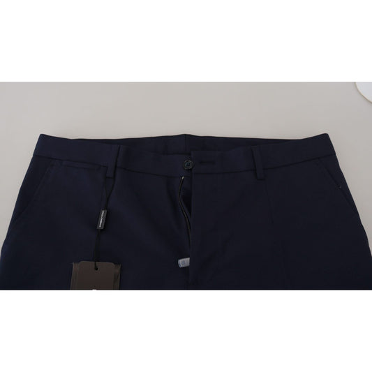 Dolce & Gabbana Elegant Slim Fit Blue Dress Pants Dolce & Gabbana